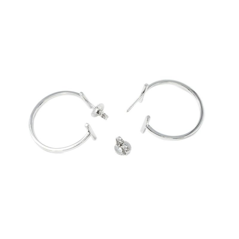 ティファニー ピアス Tフープ Tワイヤー K18WGホワイトゴールド 66964086 Tiffany&Co. ジュエリー