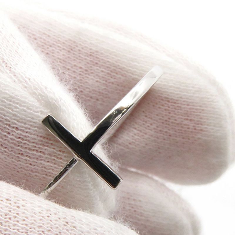 ティファニー ピアス Tフープ Tワイヤー K18WGホワイトゴールド 66964086 Tiffany&Co. ジュエリー