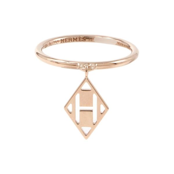 エルメス リング ガンバード Gambade Hロゴ K18PGピンクゴールド リングサイズ51 HERMES 指輪