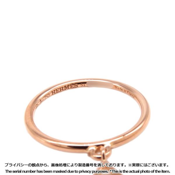 エルメス リング ガンバード Gambade Hロゴ K18PGピンクゴールド リングサイズ51 HERMES 指輪
