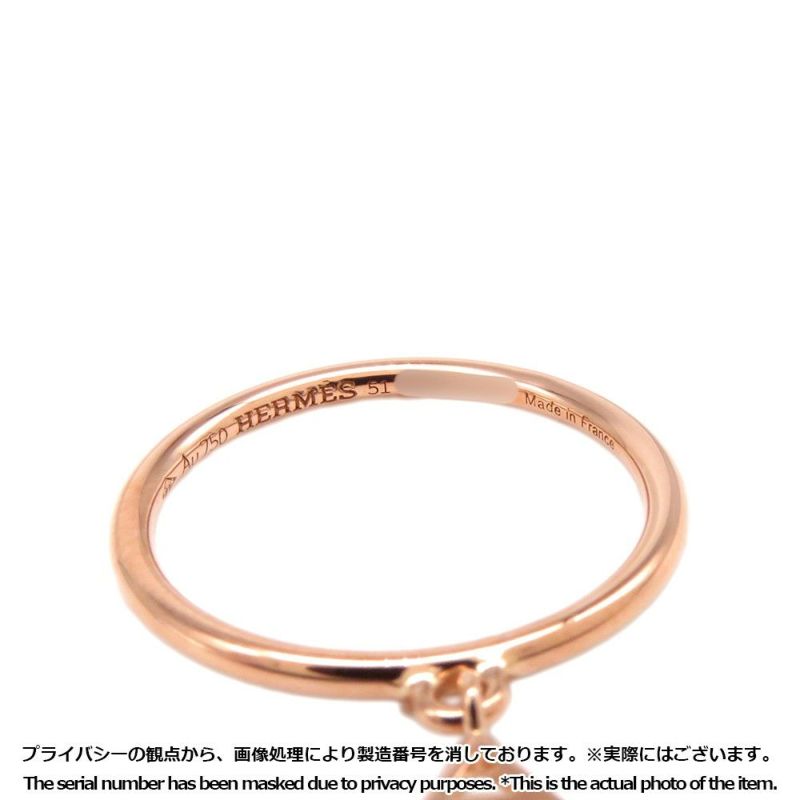 エルメス リング ガンバード Gambade Hロゴ K18PGピンクゴールド リングサイズ51 HERMES 指輪