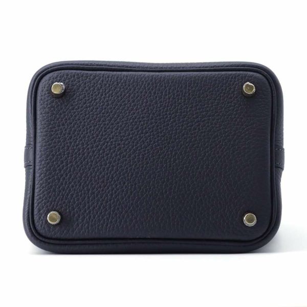 エルメス ハンドバッグ ピコタンロックPM ブルーニュイ/ゴールド金具 トリヨンクレマンス B刻印