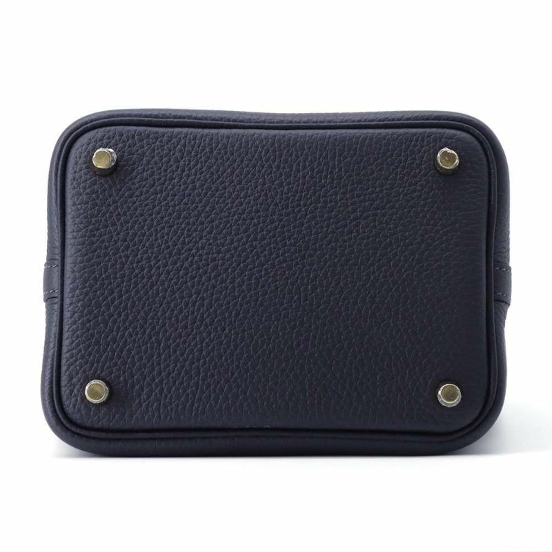 エルメス ハンドバッグ ピコタンロックPM ブルーニュイ/ゴールド金具 トリヨンクレマンス B刻印