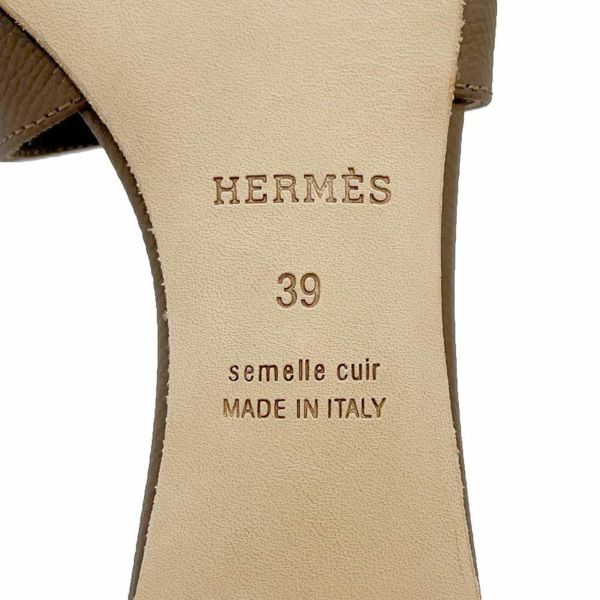 エルメス サンダル オアジス Oasis レザー レディースサイズ39 HERMES 靴