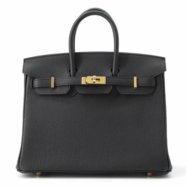 エルメス バーキン25 ブラック/ゴールド金具 トゴ B刻印 HERMES Birkin ハンドバッグ 黒