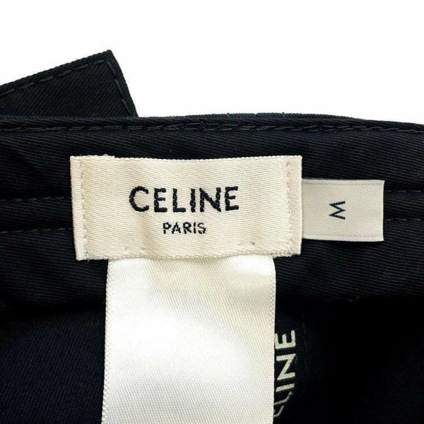 セリーヌ キャップ トリオンフ ベースボール コットン サイズM 2AUT6969P.38NO CELINE 帽子 黒