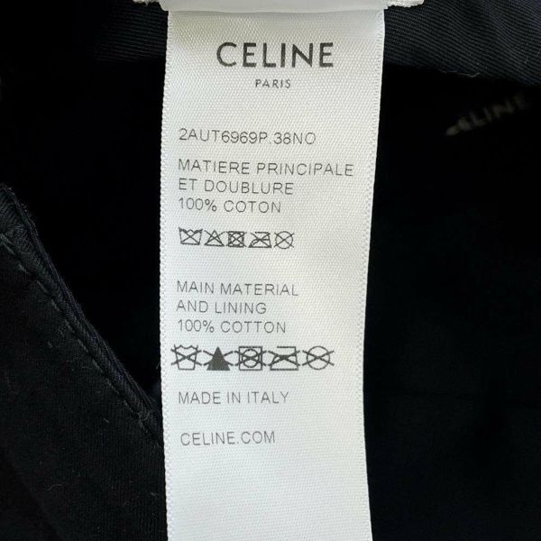 セリーヌ キャップ トリオンフ ベースボール コットン サイズM 2AUT6969P.38NO CELINE 帽子 黒