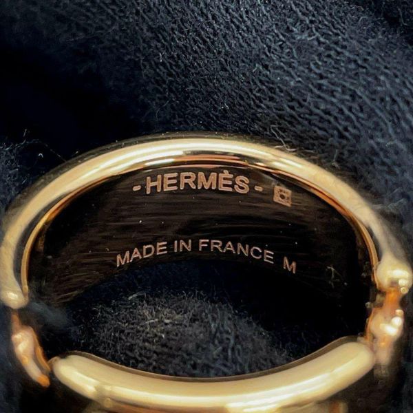 エルメス リング オランプ エトゥープ/ゴールド金具 ヴォーエプソン サイズM HERMES 指輪