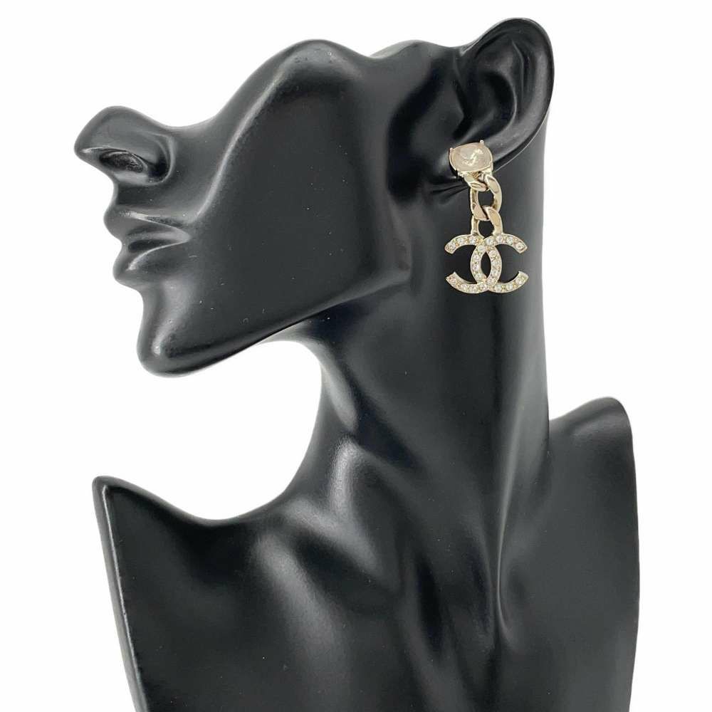 シャネル ピアス ココマーク チェーン ラインストーン C23C CHANEL アクセサリー