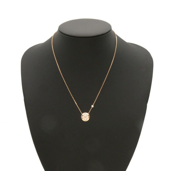 ルイヴィトン ネックレス サン カラー フロッサムBB ダイヤモンド 1P 約0.04ct マザーオブパール Q03789 ペンダント