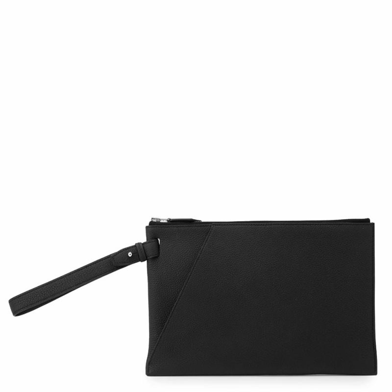 エルメス クラッチバッグ カバ ヴェルティージュ 30 ブラック/シルバー金具 トゴ Y刻印 メンズ 黒