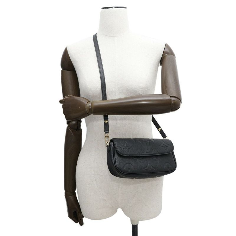 ルイヴィトン チェーンウォレット モノグラム・アンプラント ウォレット オン チェーン・アイビー M82154 黒 ブラック 2way