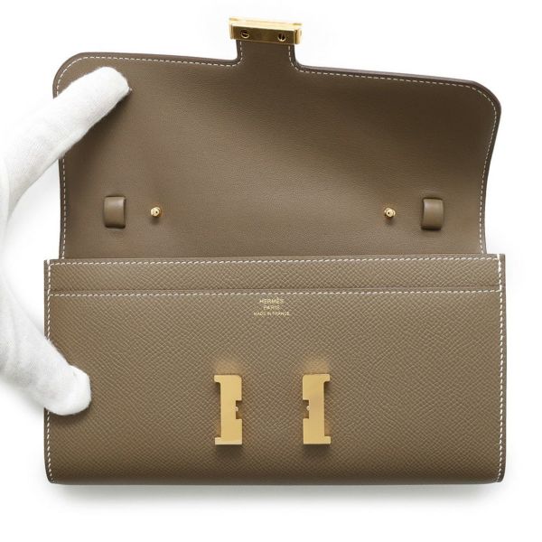 エルメス 長財布 コンスタンス トゥーゴー ロング エトゥープ/ゴールド金具 エプソン K刻印 財布