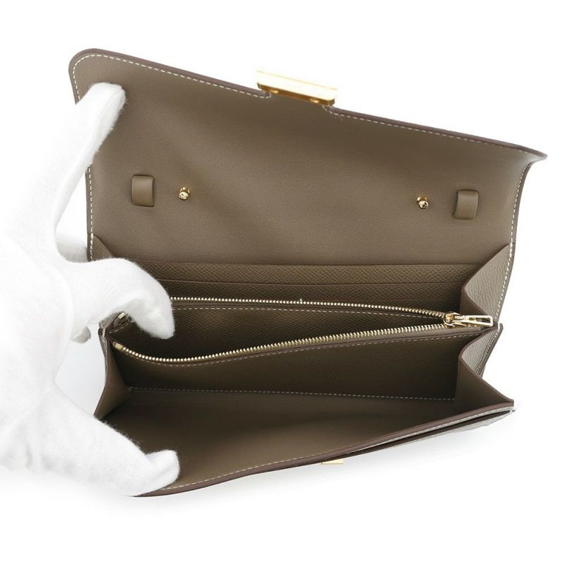 エルメス 長財布 コンスタンス トゥーゴー ロング エトゥープ/ゴールド金具 エプソン K刻印 財布