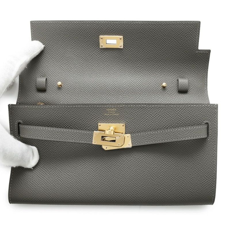 エルメス ケリーウォレット ロング トゥーゴー グリメイヤー/ゴールド金具 エプソン W刻印 財布