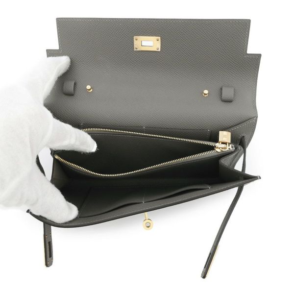 エルメス ケリーウォレット ロング トゥーゴー グリメイヤー/ゴールド金具 エプソン W刻印 財布