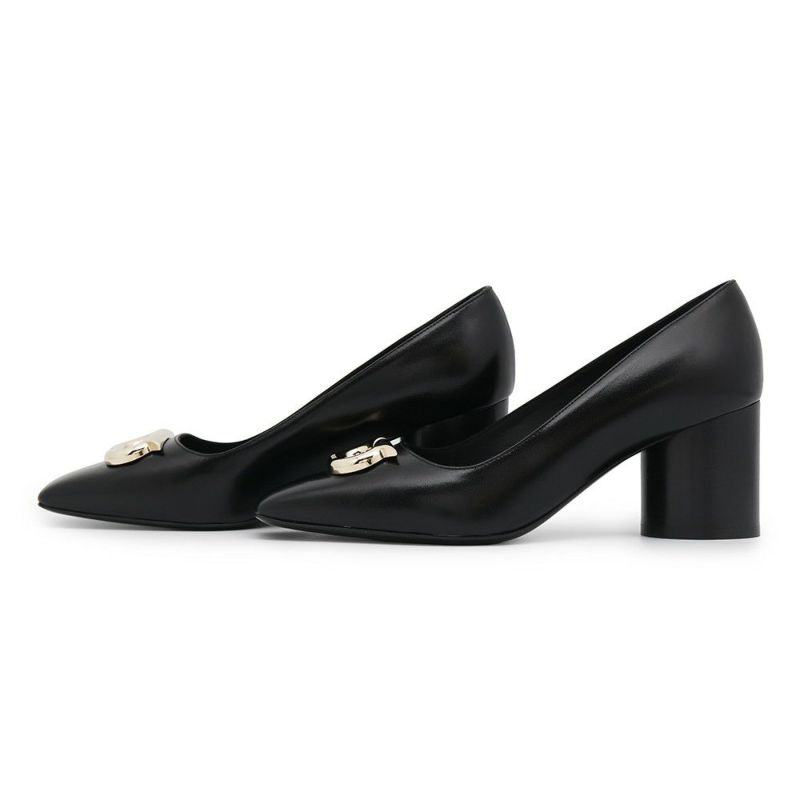 サルヴァトーレ・フェラガモ パンプス ガンチーニ レディースサイズ7 1/2 01F832 Ferragamo 靴 黒