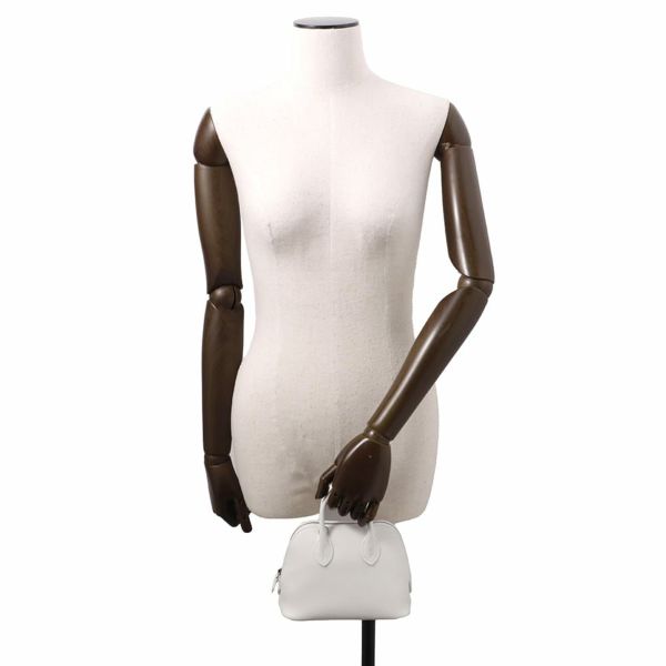 エルメス ボリード1923 ミニ ニューホワイト/シルバー金具 エバーカラー K刻印 HERMES 2wayショルダー 白