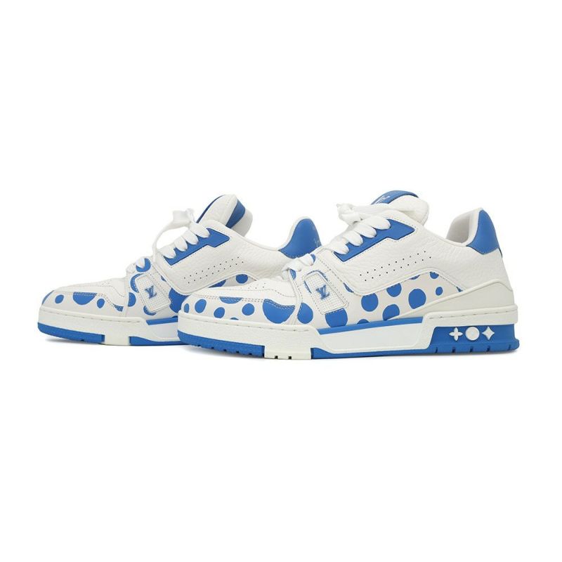 ルイヴィトン スニーカー モノグラム LV×YK トレイナーライン メンズサイズ6 1/2 1ABD1G 靴 白 ホワイト 草間彌生