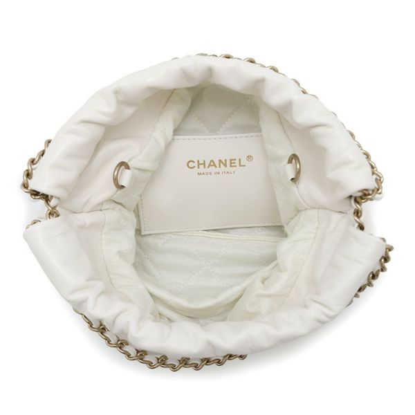 CHANEL COCO 2本 シャネル CHANEL CHANEL22 ミニ AS3980 ホワイト ゴールド金具