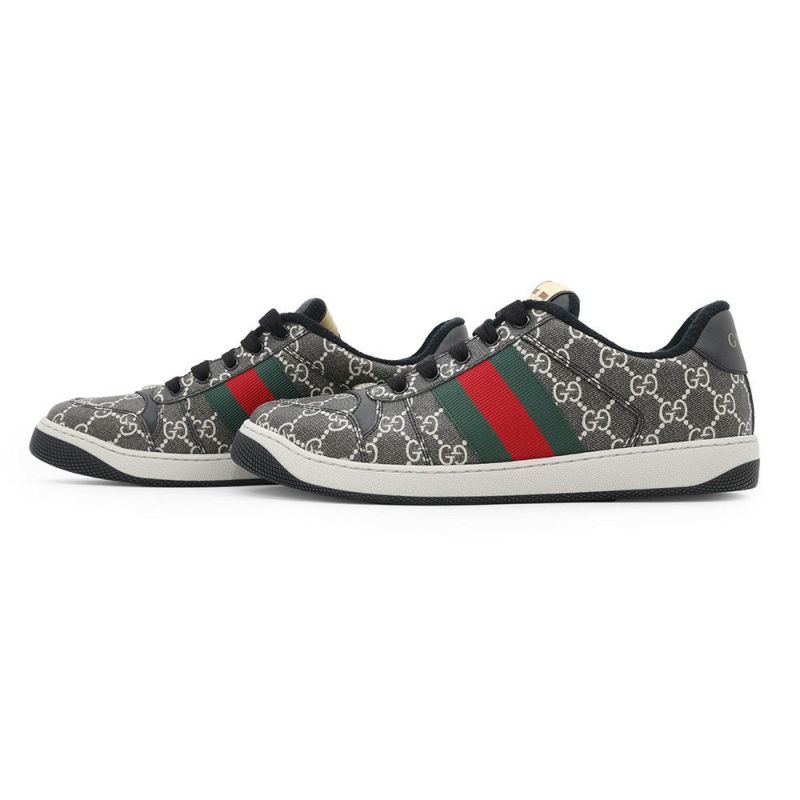 グッチ スニーカー スクリーナー GGスプリーム メンズサイズ9 1/2 763525 GUCCI 靴 黒