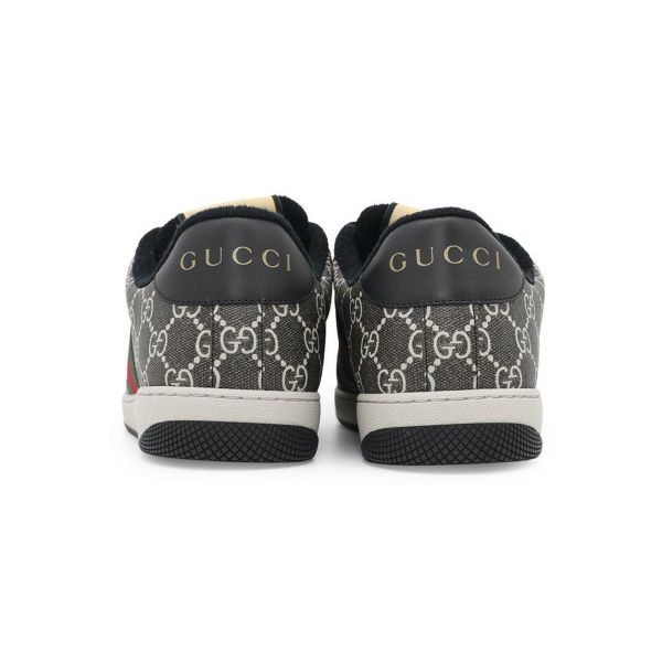 グッチ スニーカー スクリーナー GGスプリーム メンズサイズ9 1/2 763525 GUCCI 靴 黒