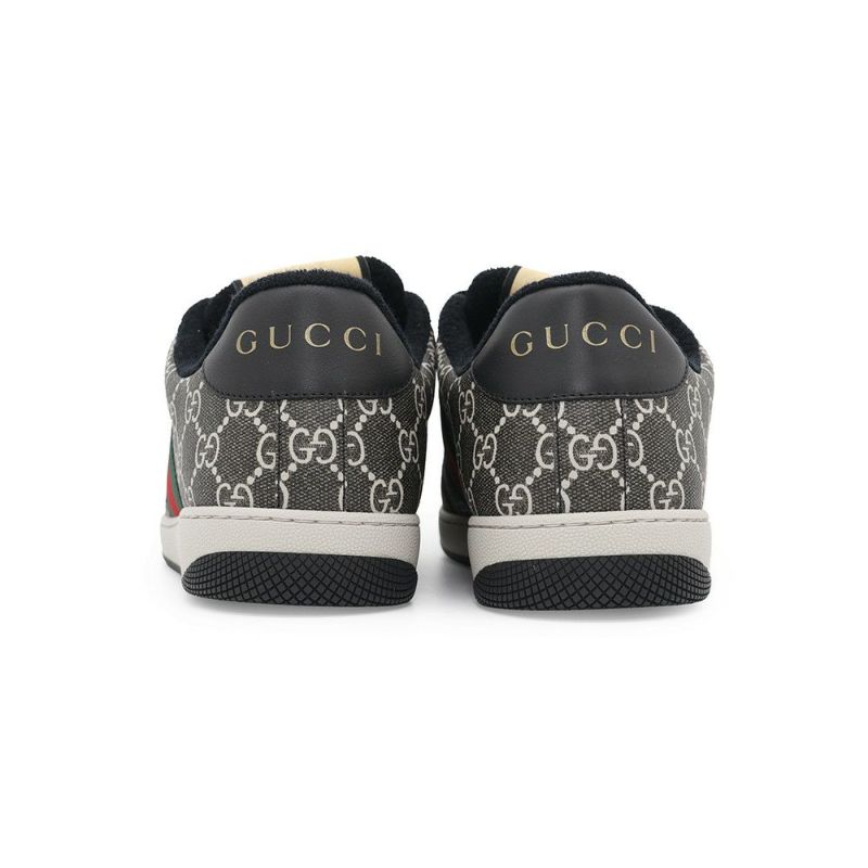 グッチ スニーカー スクリーナー GGスプリーム メンズサイズ9 1/2 763525 GUCCI 靴 黒