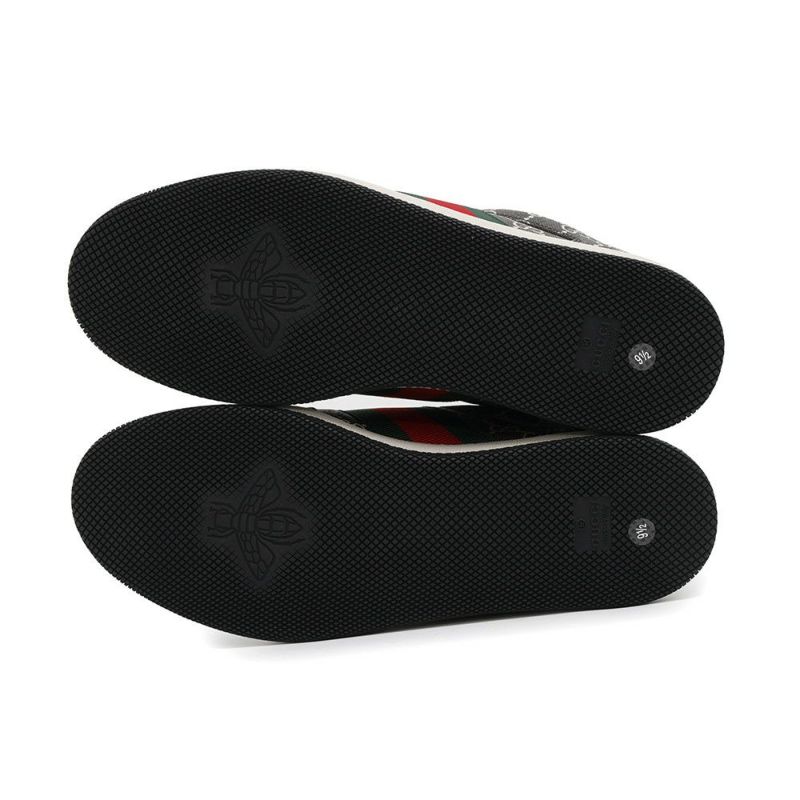 グッチ スニーカー スクリーナー GGスプリーム メンズサイズ9 1/2 763525 GUCCI 靴 黒