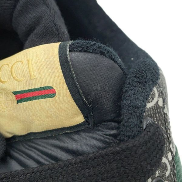 グッチ スニーカー スクリーナー GGスプリーム メンズサイズ9 1/2 763525 GUCCI 靴 黒