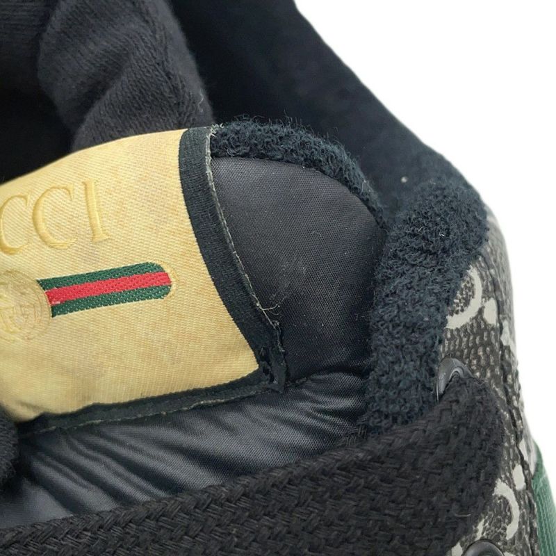 グッチ スニーカー スクリーナー GGスプリーム メンズサイズ9 1/2 763525 GUCCI 靴 黒