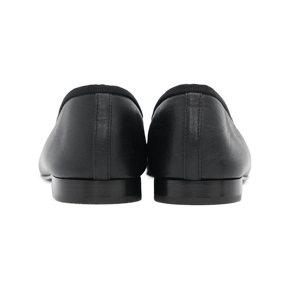 シャネル フラットシューズ バレリーナシューズ リボン ココマーク ラムスキン パテント G02819 レディースサイズ37C CHANEL 黒