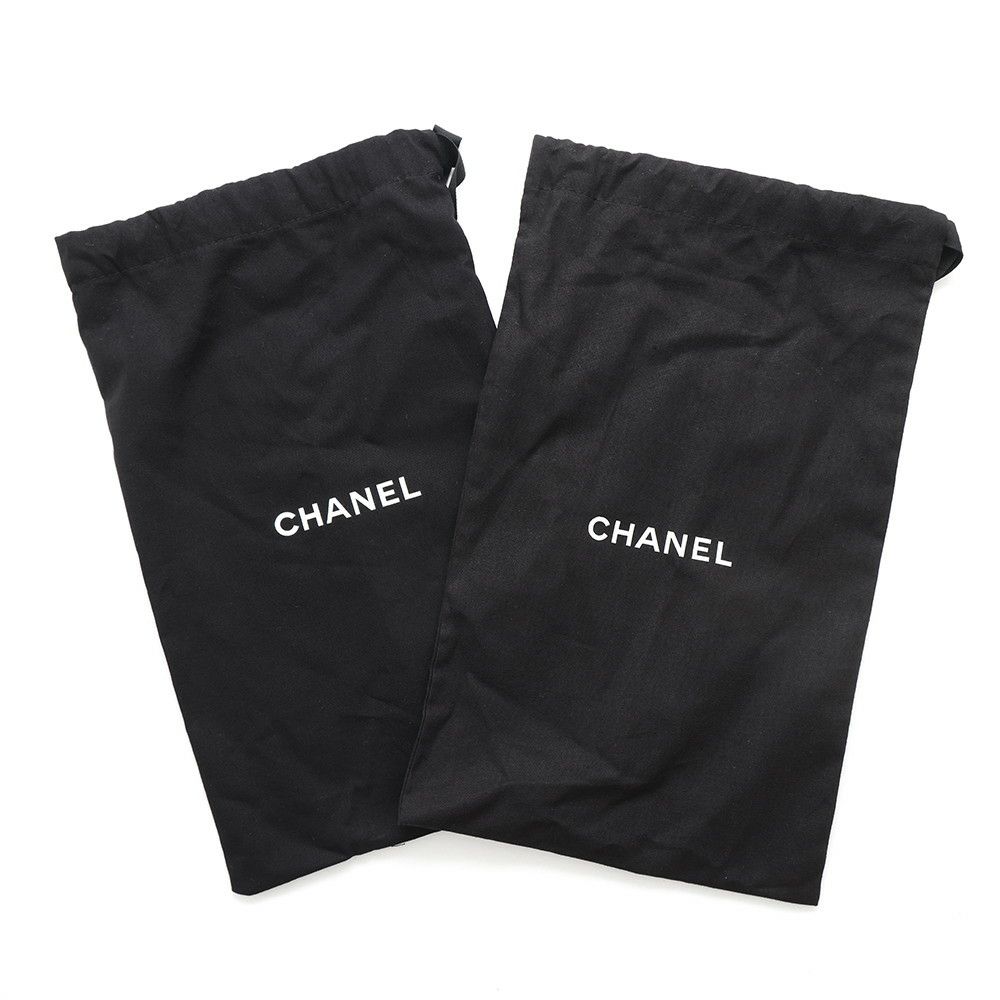 シャネル フラットシューズ バレリーナシューズ リボン ココマーク ラムスキン パテント G02819 レディースサイズ37C CHANEL 黒