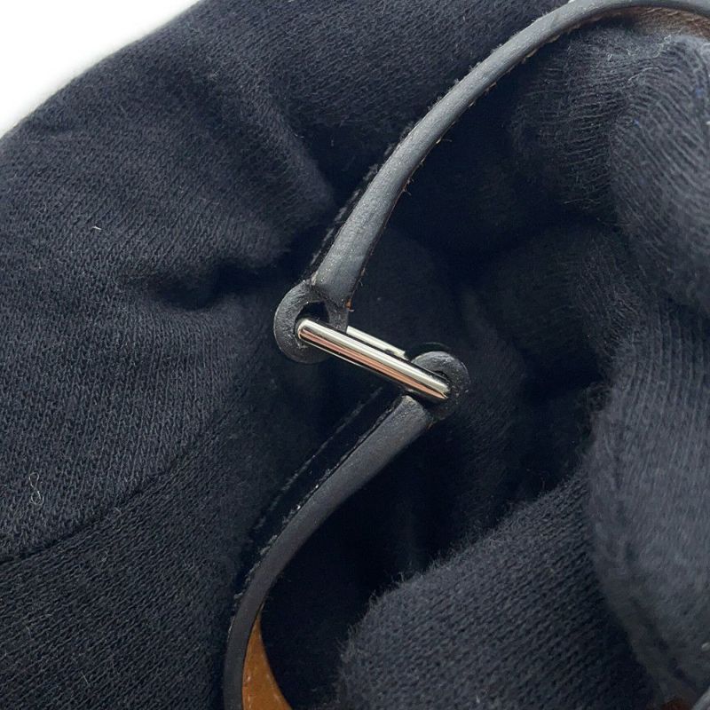 エルメス ブレスレット リヴァル ドゥブルトゥール ブラック/シルバー金具 レザー サイズS A刻印 黒