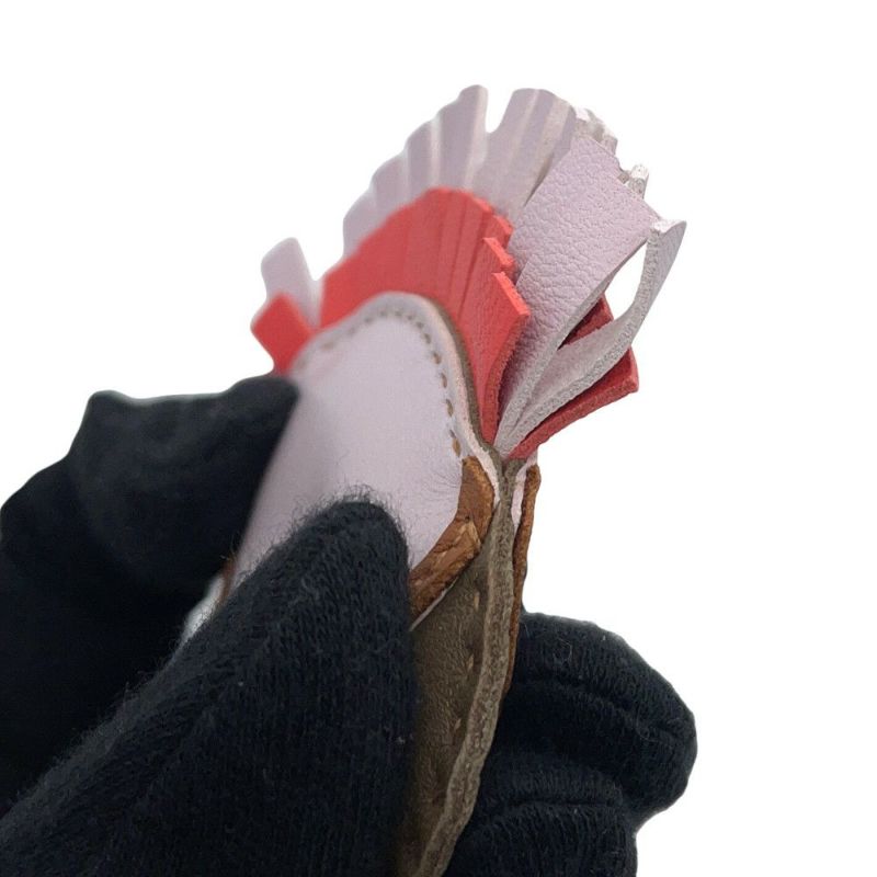 エルメス バッグチャーム ジージー カマイユ モーヴペール/ローズテキサス/エトゥープ/ゴールド ラムスキン B刻印