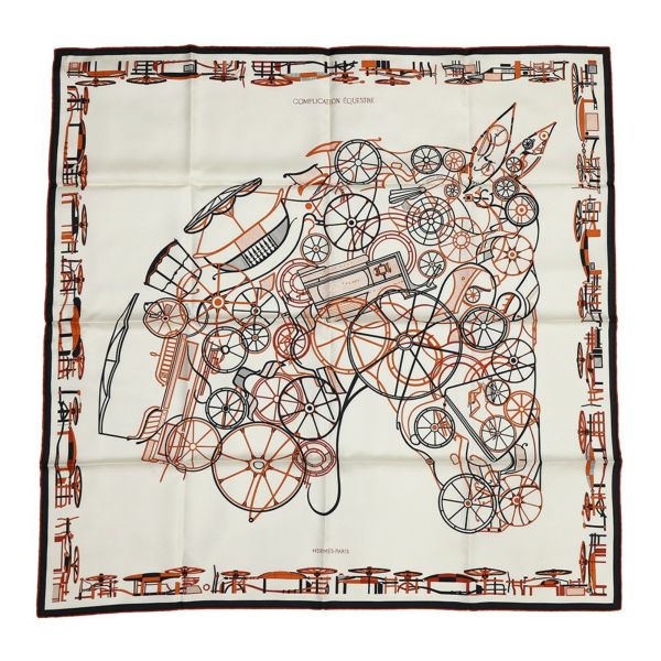 エルメス スカーフ カレ90 コンプリケーション・エケストル Complication Equestre HERMES シルク 2024秋冬