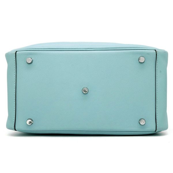 エルメス ハンドバッグ リンディ30 ブルーアトール/シルバー金具 エバーカラー T刻印 2wayショルダー