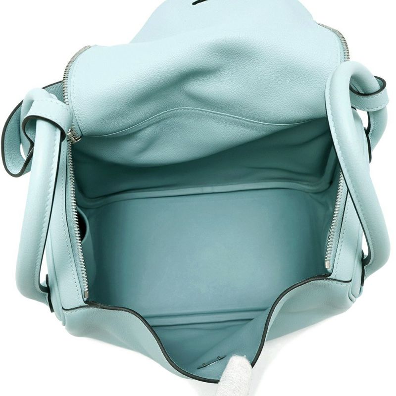 エルメス ハンドバッグ リンディ30 ブルーアトール/シルバー金具 エバーカラー T刻印 2wayショルダー