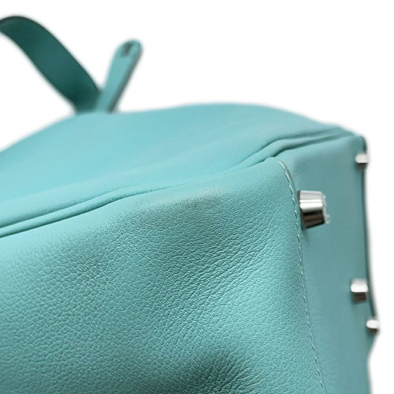 エルメス ハンドバッグ リンディ30 ブルーアトール/シルバー金具 エバーカラー T刻印 2wayショルダー