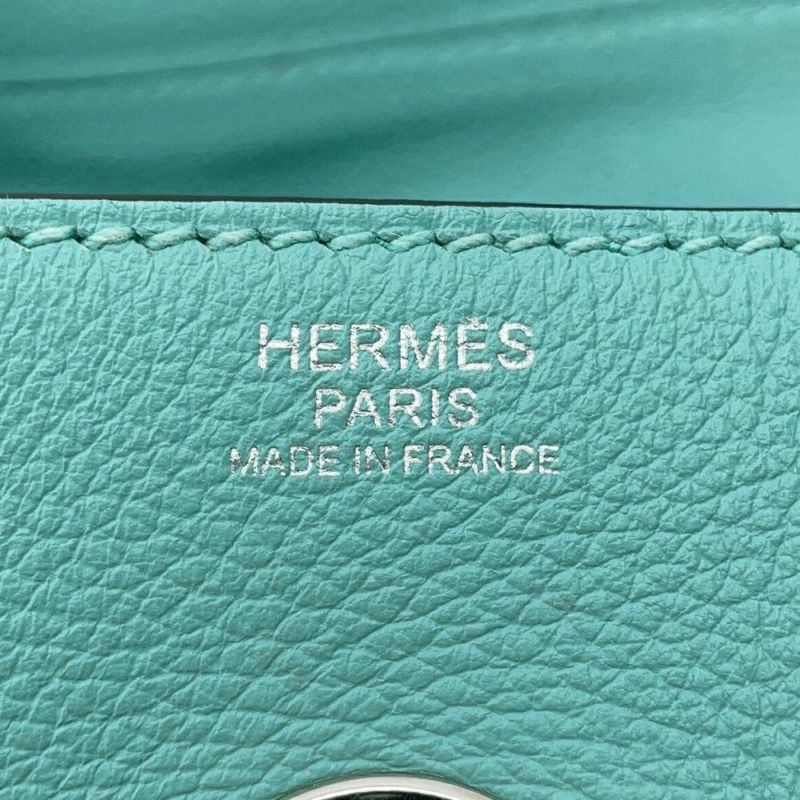 エルメス ハンドバッグ リンディ30 ブルーアトール/シルバー金具 エバーカラー T刻印 2wayショルダー