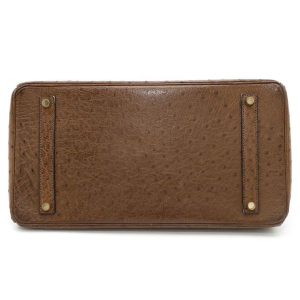 エルメス バーキン35 ブラウン/ゴールド金具 オーストリッチ □C刻印 HERMES Birkin ハンドバッグ