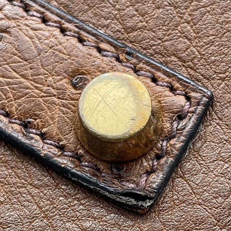 エルメス バーキン35 ブラウン/ゴールド金具 オーストリッチ □C刻印 HERMES Birkin ハンドバッグ