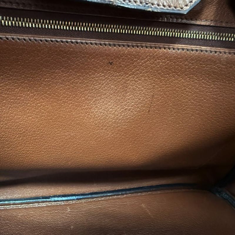 エルメス バーキン35 ブラウン/ゴールド金具 オーストリッチ □C刻印 HERMES Birkin ハンドバッグ