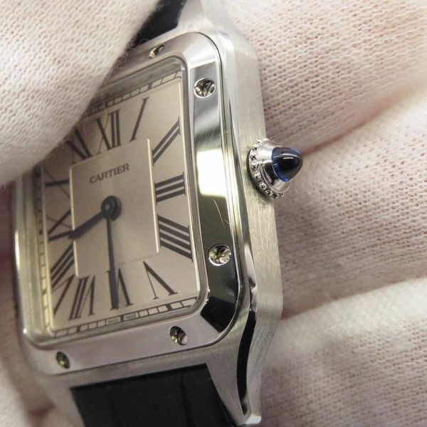 カルティエ サントスデュモンSM WSSA0023 Cartier 腕時計 クォーツ シルバー文字盤