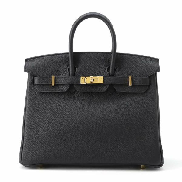 ス バーキン25 ブラック/ゴールド金具 トゴ B刻印 HERMES Birkin ハンドバッグ 黒