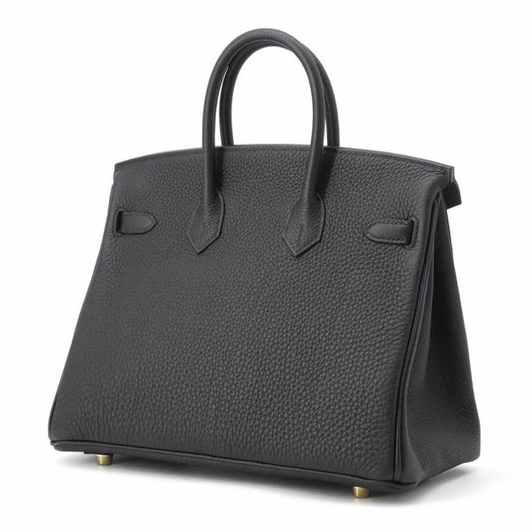 ス バーキン25 ブラック/ゴールド金具 トゴ B刻印 HERMES Birkin ハンドバッグ 黒