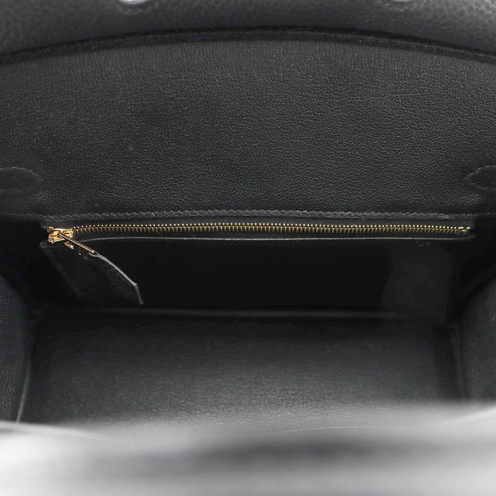 ス バーキン25 ブラック/ゴールド金具 トゴ B刻印 HERMES Birkin ハンドバッグ 黒