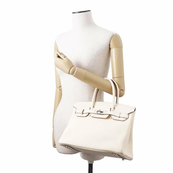 エルメス バーキン30 ナタ/シルバー金具 トゴ U刻印 HERMES Birkin ハンドバッグ