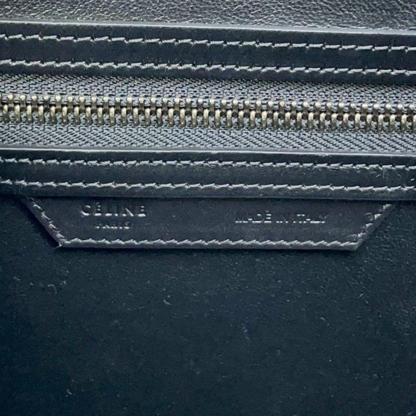 セリーヌ ハンドバッグ ラゲージマイクロショッパー レザー ヌバック 167793 CELINE バッグ 黒 白