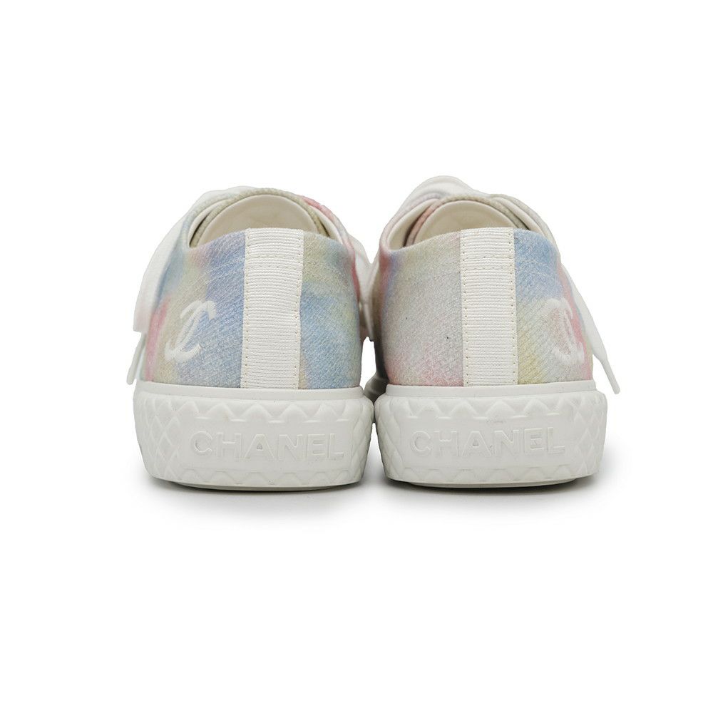 シャネル スニーカー ココマーク ローカット レースアップ レディースサイズ38C CHANEL 靴