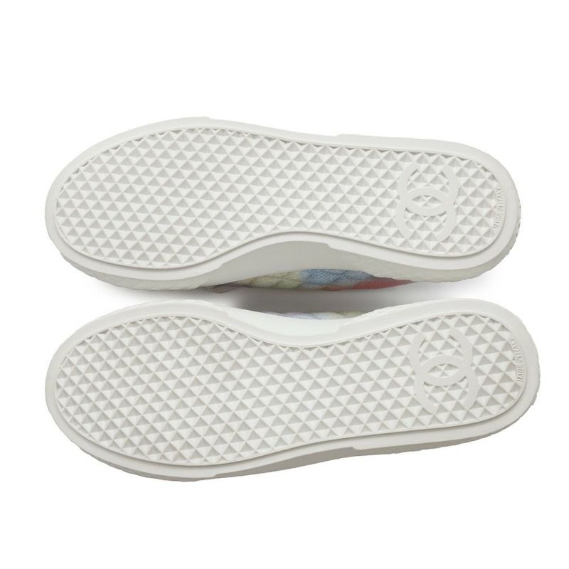 シャネル スニーカー ココマーク ローカット レースアップ レディースサイズ38C CHANEL 靴